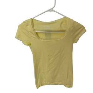 Wild Fable Yellow Crop Top size small NWT